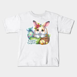 Hoppy Easter Bunny Basket Kids T-Shirt